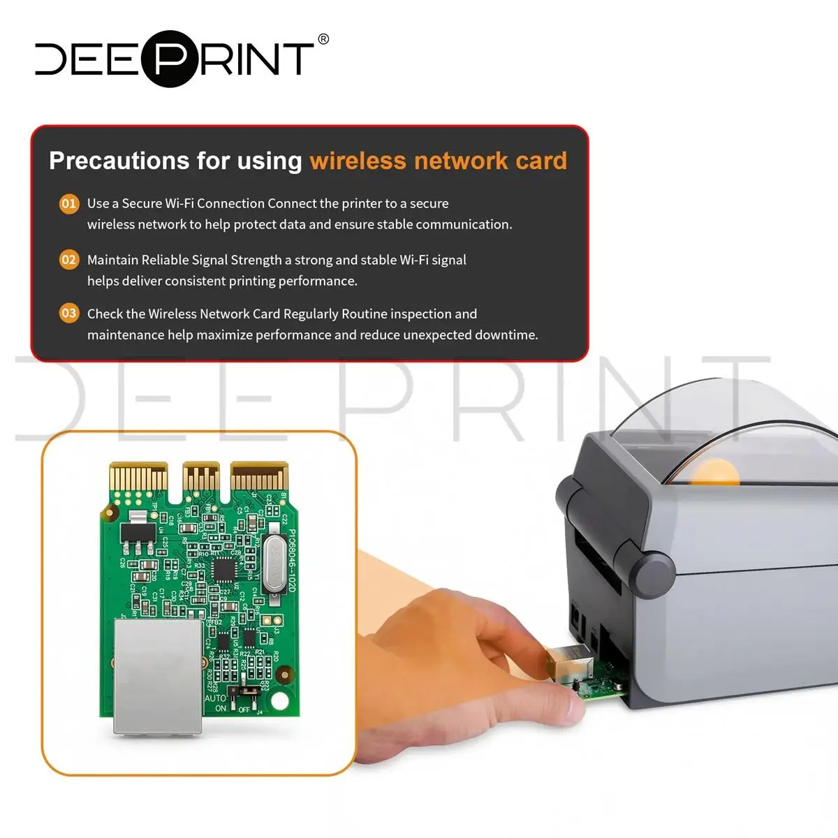 P1080383-442 Internal Wired Network Card Ethernet Module For Zebra ZD410 ZD420C ZD420D ZD420T Printer | 3-Month Warranty