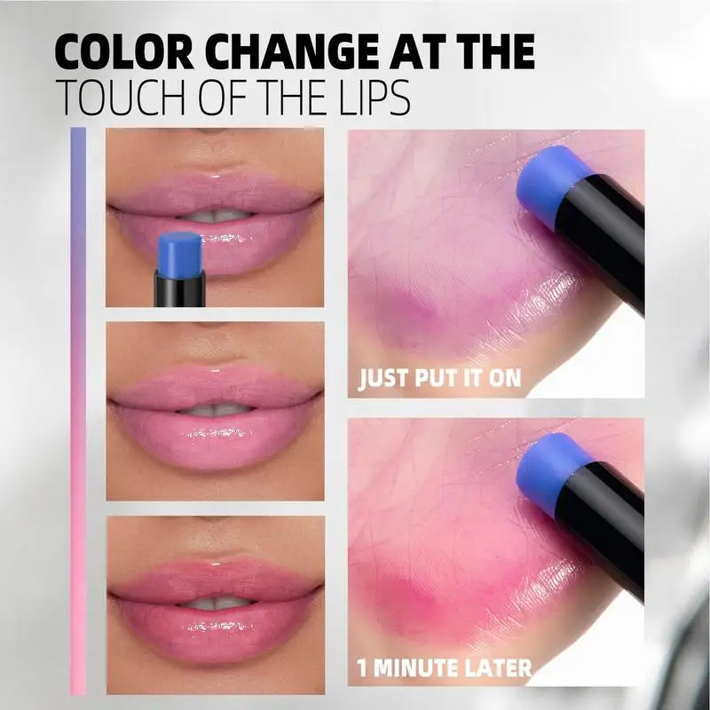 Temperatuur Kleur Veranderende Luie Lippenstift Hydrateert langdurige en niet-plakkerige cup lippenbalsem Blue Shimmer Lipstick PH Lipstick