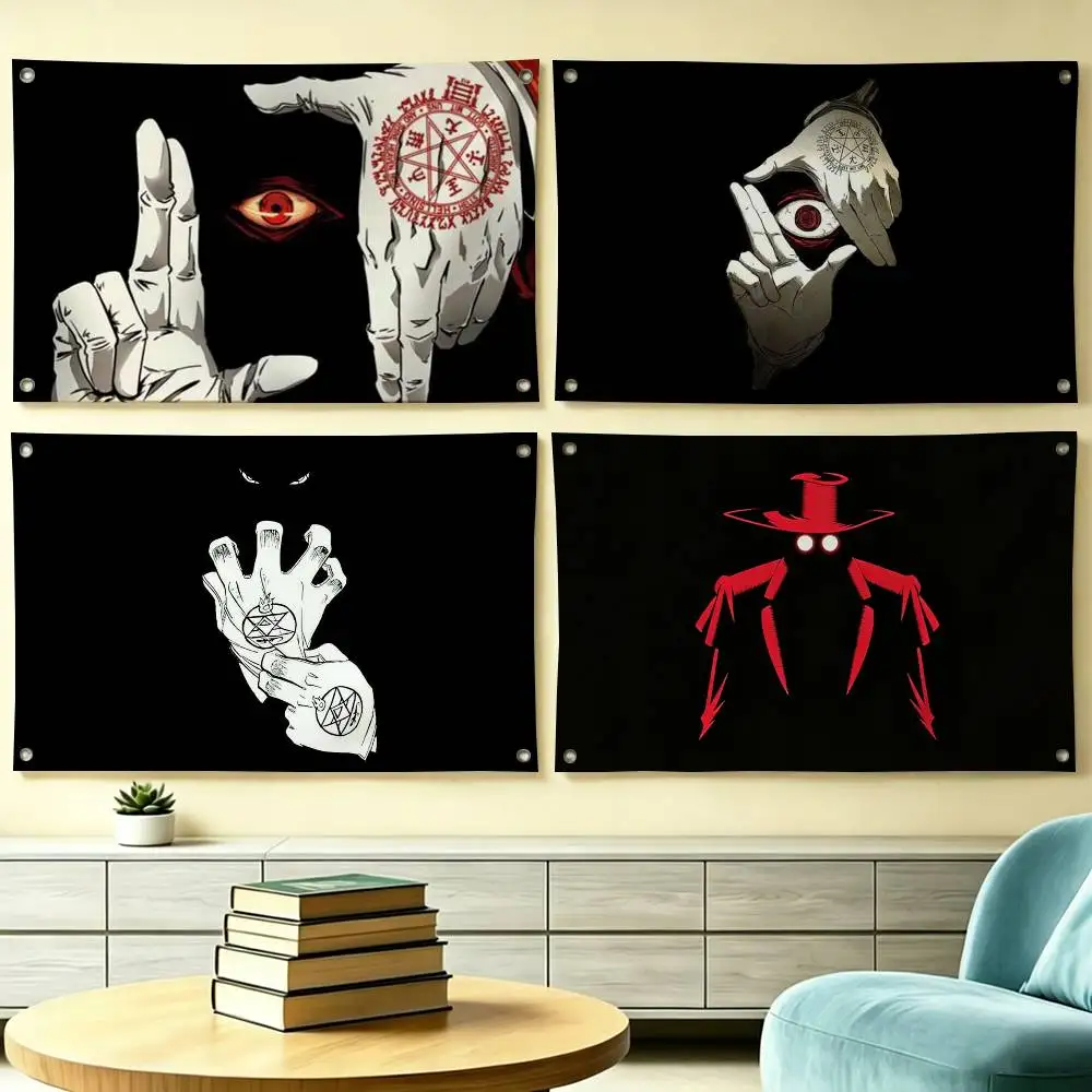 Cool H-Hellsing Ultimate Logo Flag Suitable For Party Club Outdoor Interior Wall Decoration Banner Fans Gift