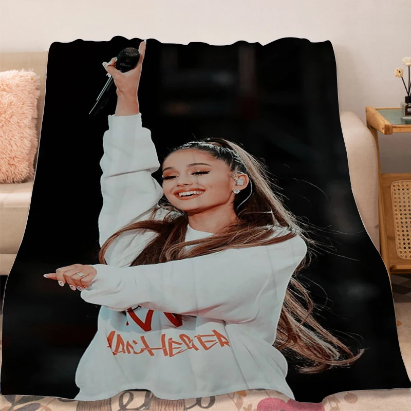 Warm Winter Blankets A-Ariana Grandes Custom Blanket Microfiber Bedding Fluffy Soft Blankets Knee Bed Fleece Camping Nap Blanket