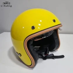 Jet Helmet Open Face Helmets for Motorcycle Moto Racing Men Women 3/4 Open Half Helmet ABS Shell DOT ECE Approved