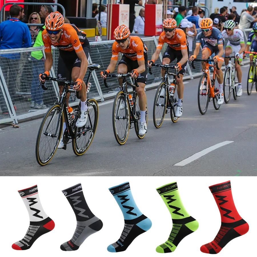

1/5 пар профессиональных велосипедных носков, дышащие, впитывающие пот футбольные баскетбольные носки, быстросохнущие эластичные тренировочные носки