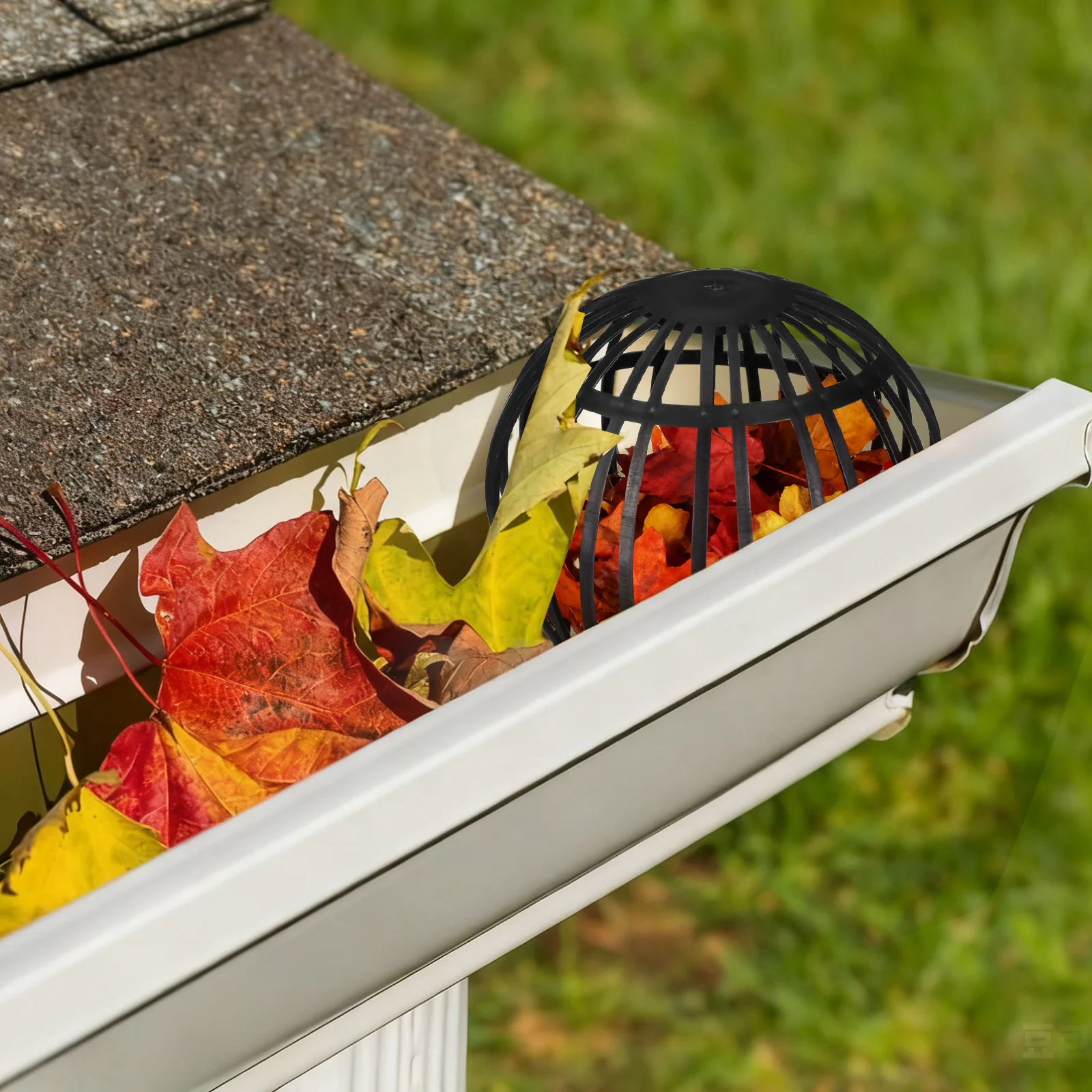 8 قطعة سقف مكافحة كتلة يغطي مزراب ماسورة التصريف الحرس لأوراق الحطام الصرف مصفاة الفلتر خفيفة الوزن تصميم مدمج ل #4