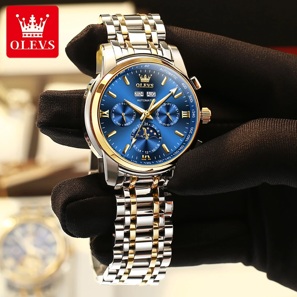 OLEVS 6633 Luxury Fully Automatic Mechanical Men's Watch High Quality Multi functional Watch Business Original Waterproof Watch