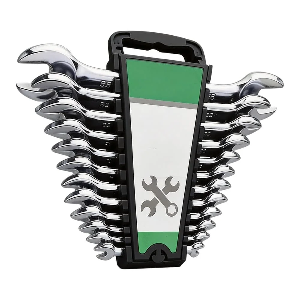 For Daily Household Maintenance Silver Open End Wrench Set Chrome Vanadium Wrenches High Strength Industrial Grade