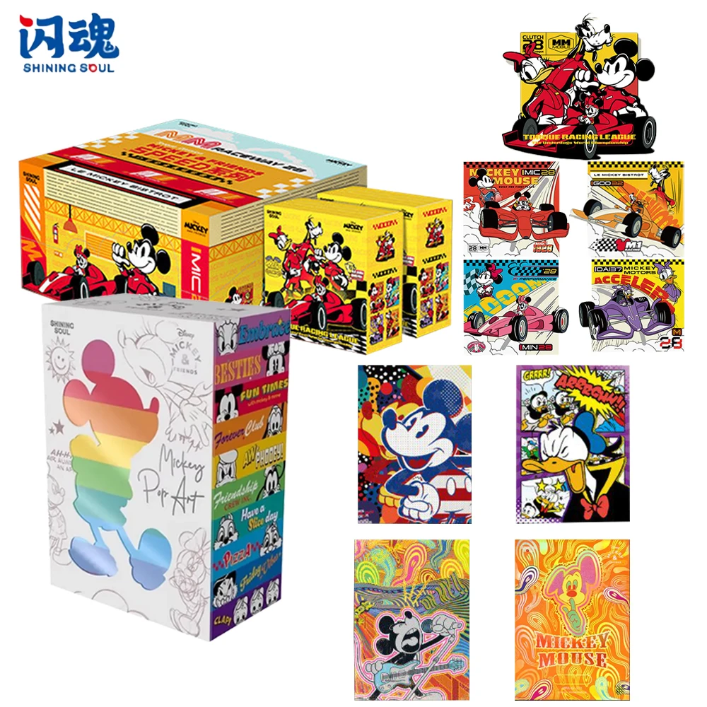 

Disney Cards Mickey and Friends Pop Art Collection Cards SPEED Series Mickey Racing Collectible Cards Gift for Kids
