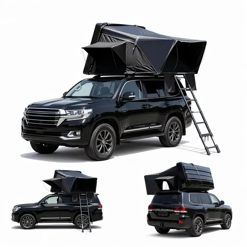 Triangle All-Weather Hard Shell Side-Flip Rooftop Tent Block ABS+ASA Anti-Aging Aluminum Frame Four-Season UPF50+ 3-Person