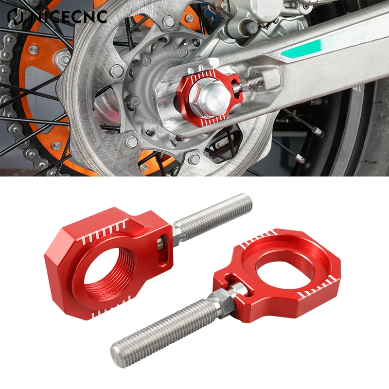 

NICECNC Motocross Rear Axle Block Chain Adjuster For GasGas EX MC 125 200 250 300 EXF MCF 250-450 2021-2023 For KTM Husqvarna