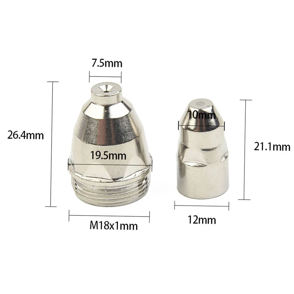 100 قطعة P-80 البلازما قطع المشاعل الاستهلاكية قطع 40A 60A 80A 100A تلميح CNC البلازما الشعلة تلميح القطب الفوهات أدوات لحام