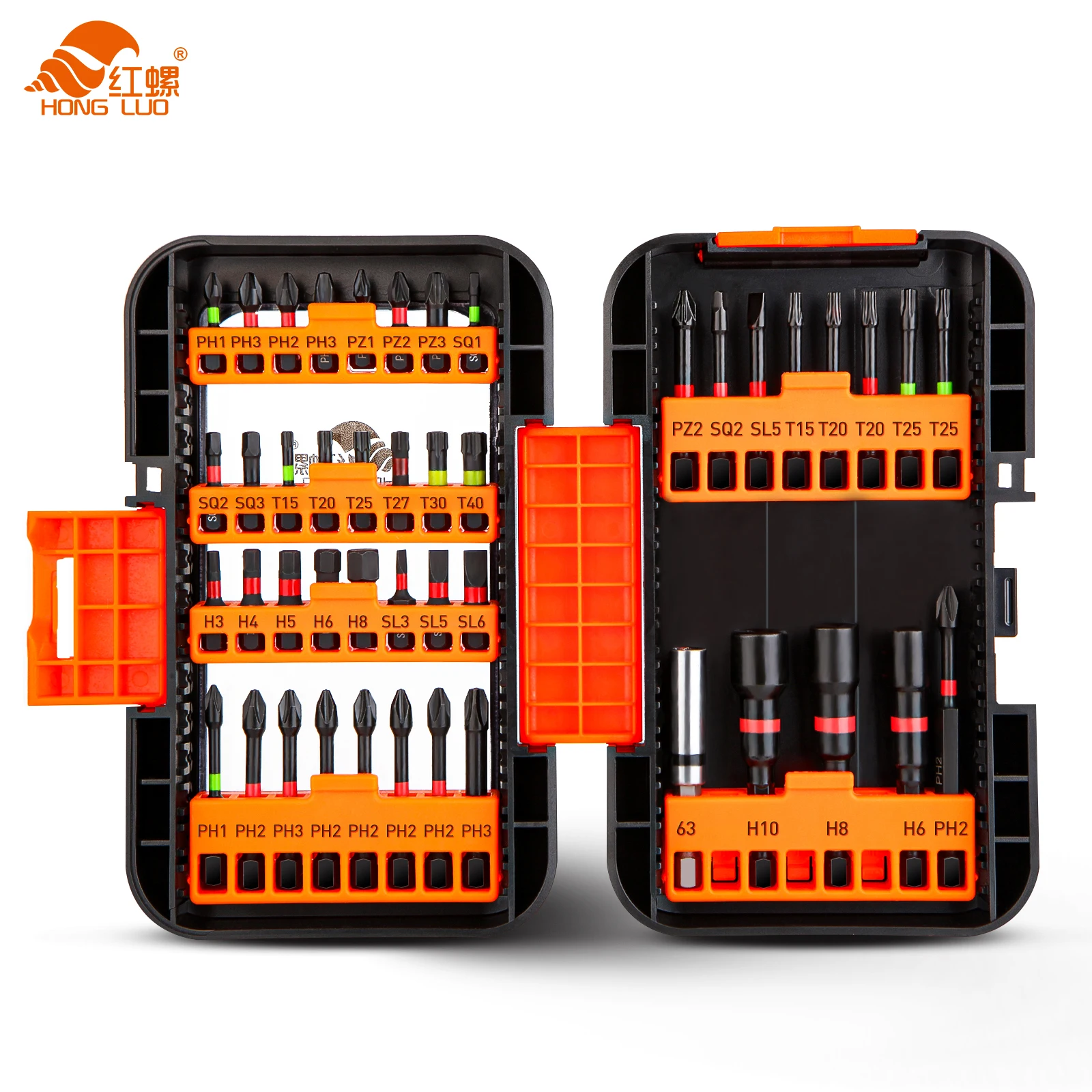 45PCS Drill Bit Set Screwdriver Bit Set Impact Driver Bit Set for Wood Metal Steel and Security Screwdriver Bits with Case