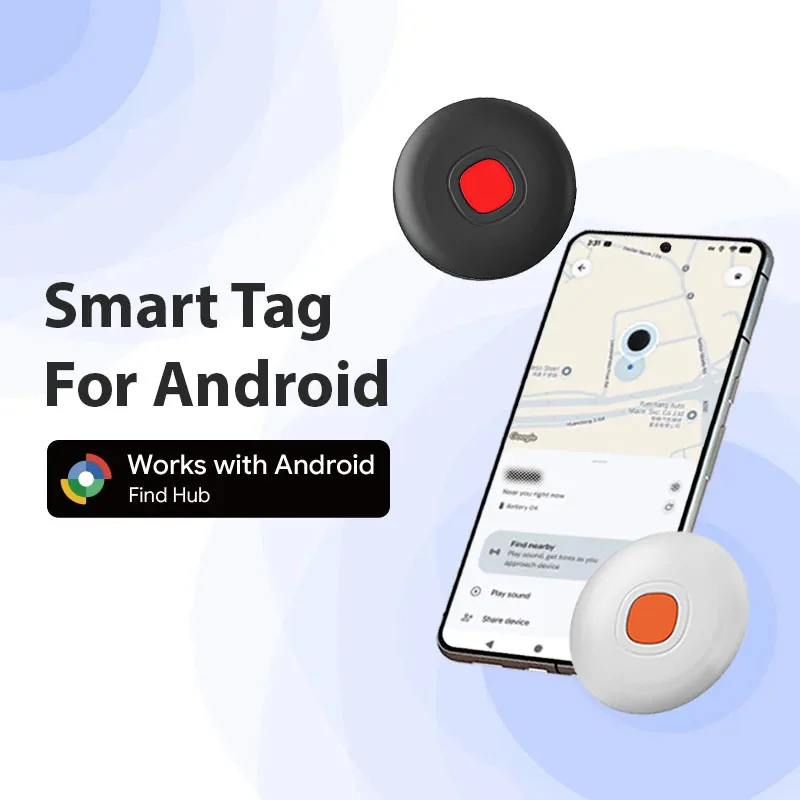 جهاز تعقب صغير مضاد للخسارة، هواتف Android مقاومة للماء تعمل مع Google Find My App Wallet Key Finder لـ Xiaomi Samsung #1