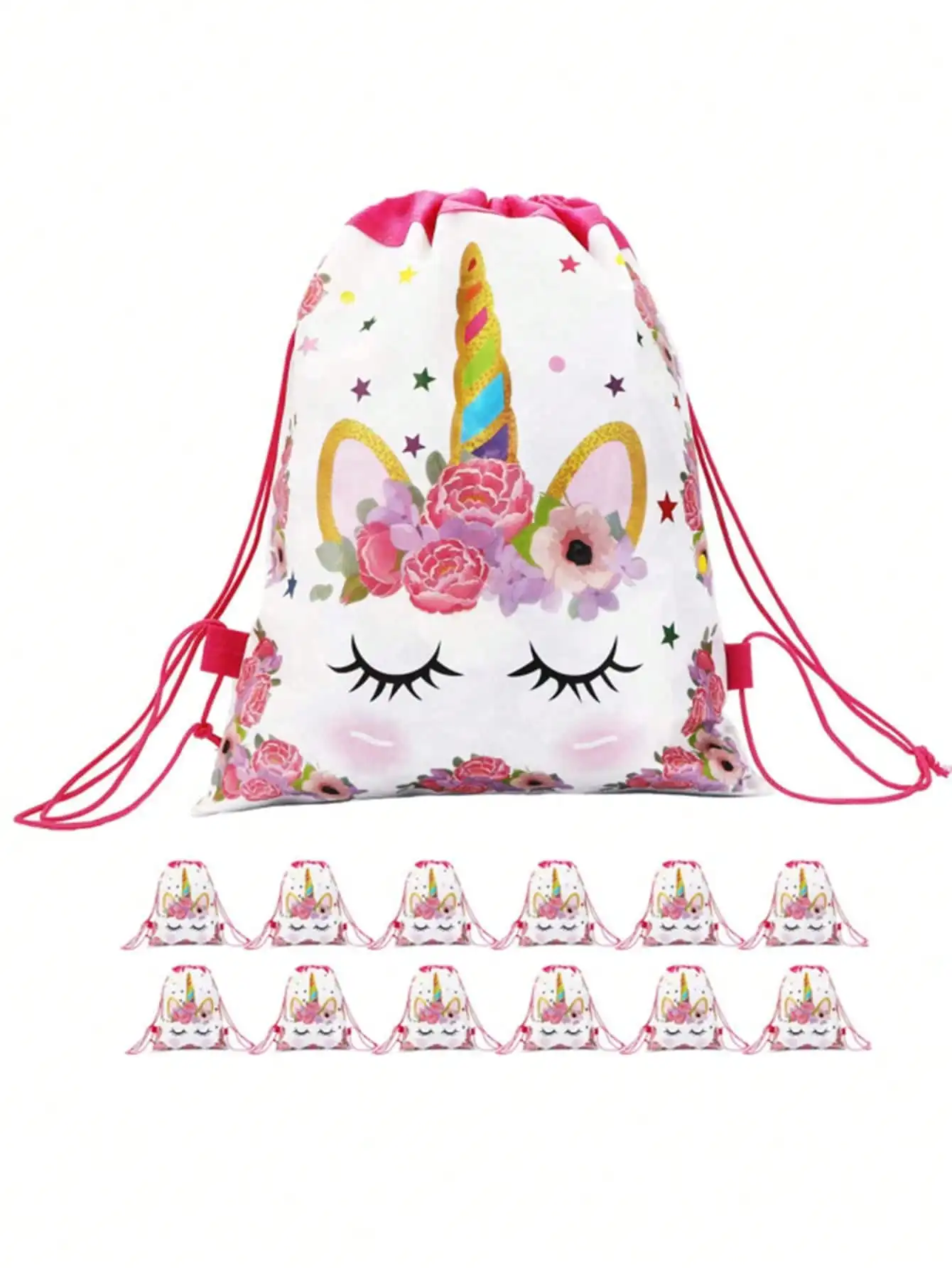 

1 шт., сумка на шнурке с единорогом для девочек, дорожная посылка для хранения, школьные рюкзаки с героями мультфильмов, детские сувениры на день рождения