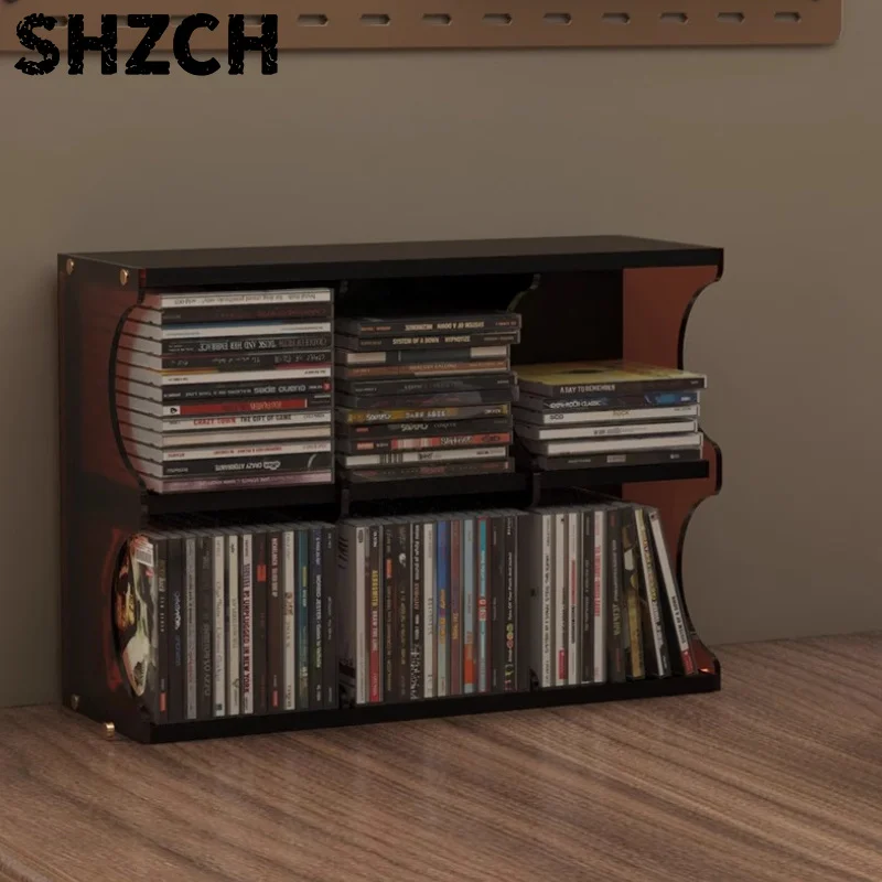 Large capacity Acrylic CD Rack Vinyl Record Display Shelf PS4 Game Disc Holder Organizer Multifunctional Desktop Storage for DVD