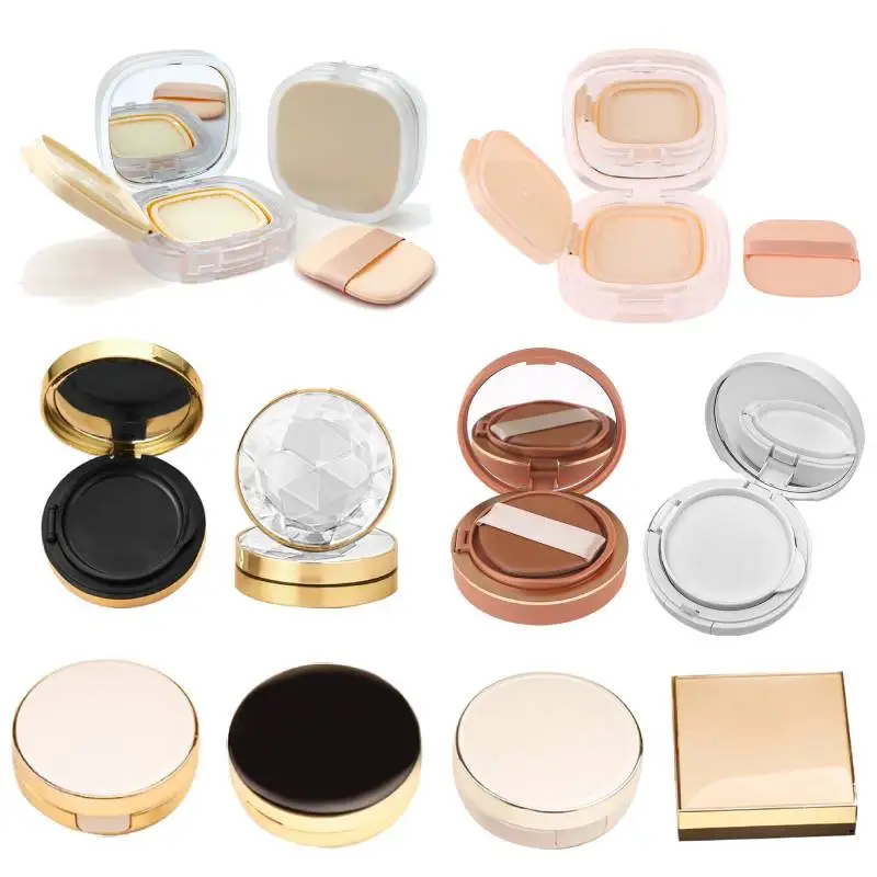 Portable Foundation Empty Air Cushion Puff Box DIY Box With Mirror BB Cream Cosmetic Case Container With Sponge Makeup Tools