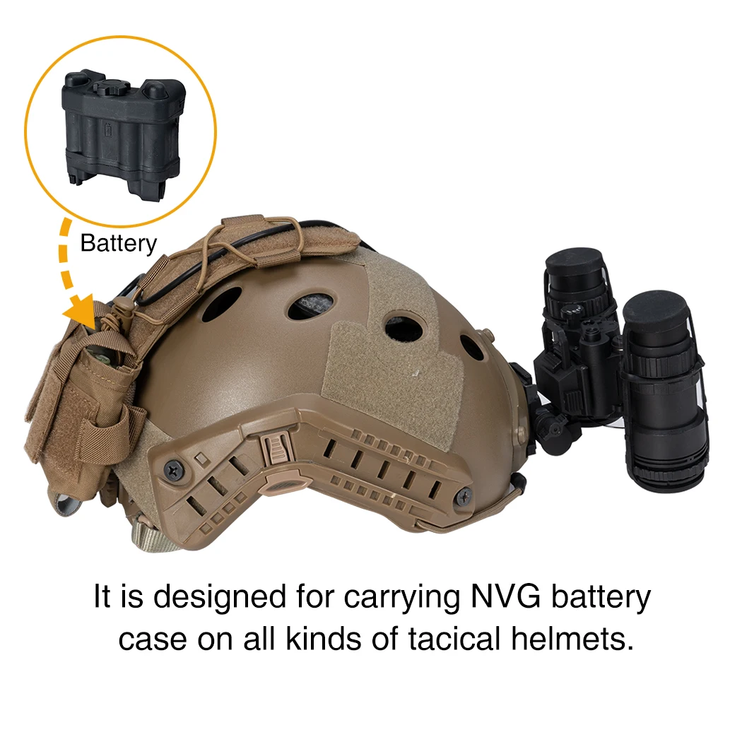 IIDOGEAR خوذة تكتيكية حقيبة بطارية MK2 موازنة الحقيبة 500D النايلون خوذة بطارية حقيبة للصيد الادسنس الرياضة في الهواء الطلق #5
