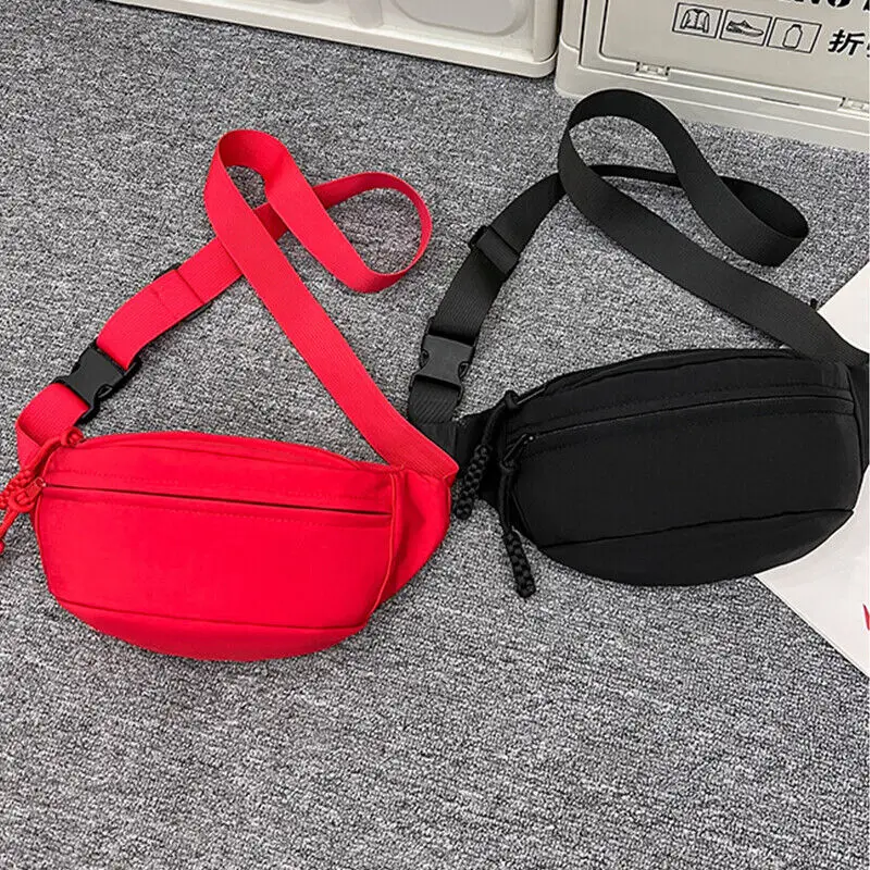 Women Mens Waist Bag Waterproof Fanny Pack Adjustable Strap Chest Messenger Bag Outdoor Sports Phone Headset Storage Organizer