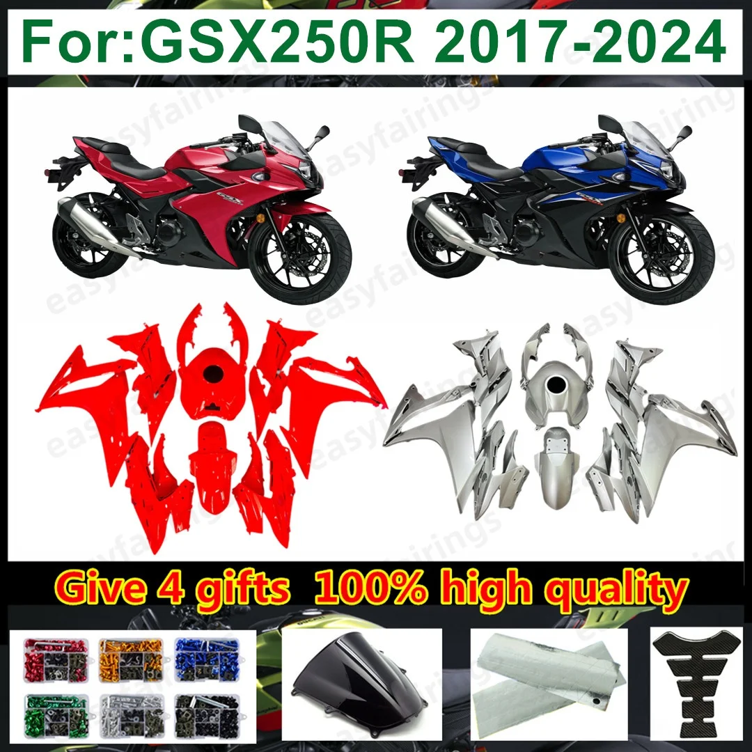 GSXR250 GSX250R 2017-2023 ABS Injection Motorcycle Full Fairing Kit Pre-Drilled Complete Aftermarket Bodywork for Enhanced Ridin