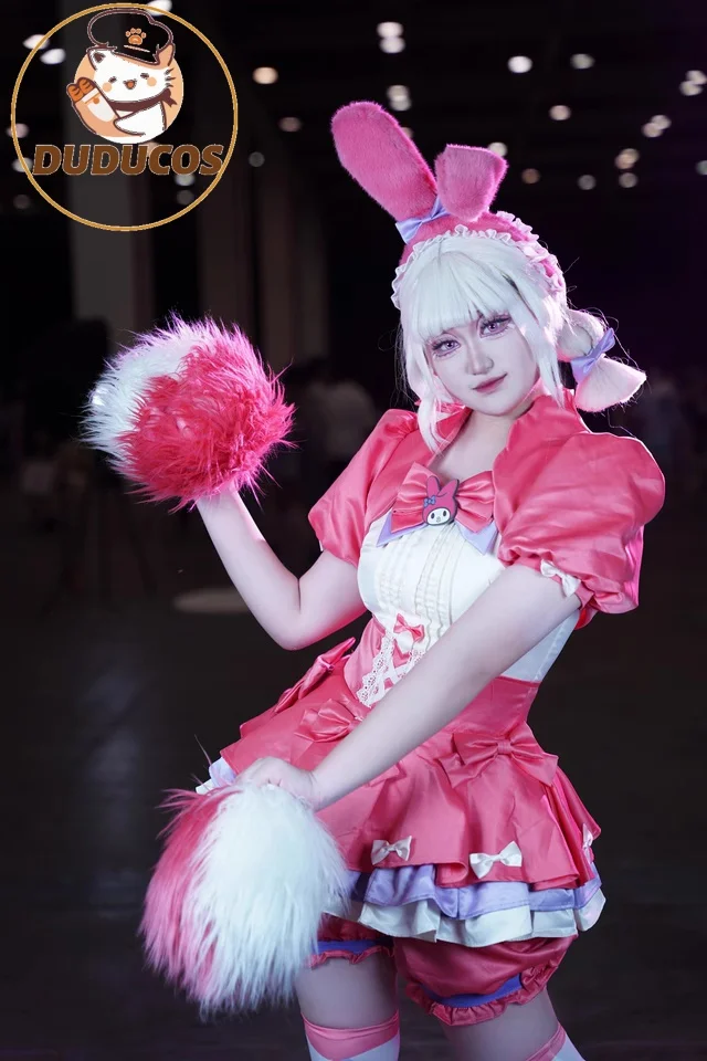 Identity V Lily Cosplay Costume Pink Dress Set