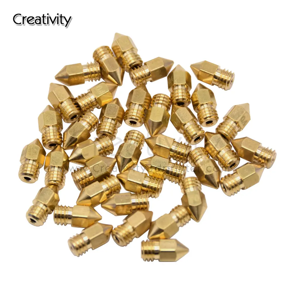 

10/20PCS MK8 Brass Nozzle 0.4 0.6MM Extruder Head Nozzles For 1.75MM CR10 CR10S Ender-3 Ender-3V2 3D Printer Parts