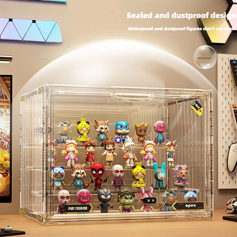 Blind Box Display RackStorage for Bubble Wrap Figurine Boxes Transparent Acrylic Dustproof Figurine Container