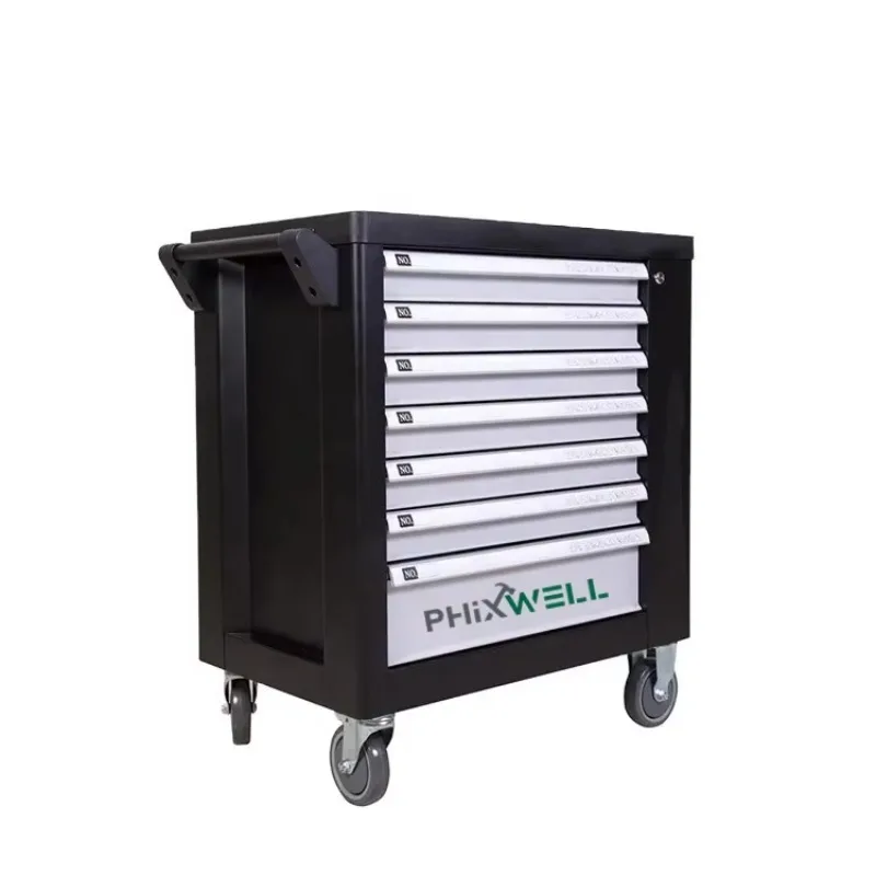 

Professional Auto Repair 6 Drawer Rolling Workshop Garage Tool Trolley Cart Chest Cabinet Sets Box With Tools Kit