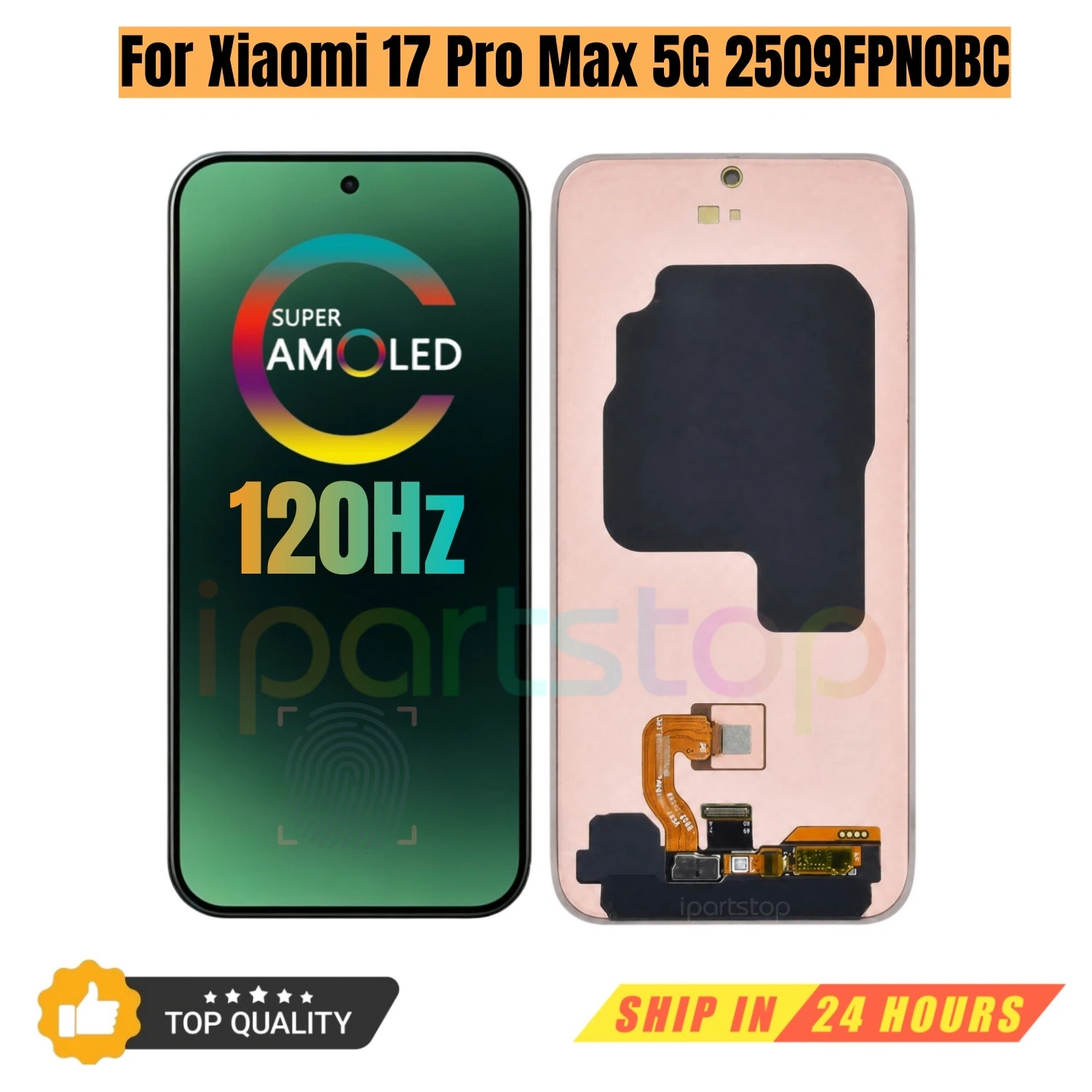 iParts Replacement New Display for Xiaomi 17 Pro Max 5G 2509FPN0BC 120Hz LTPO AMOLED Touch Screen with Frame Assembly OEM