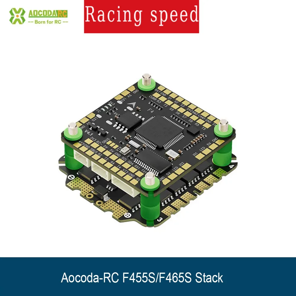 

Контроллер полета Aocoda-RC F405 V4 F455S/F465S и комбинированный регулятор скорости 55A/65A 4in1 ESC 30x30 мм 3-6S для FPV Freestyle Drone