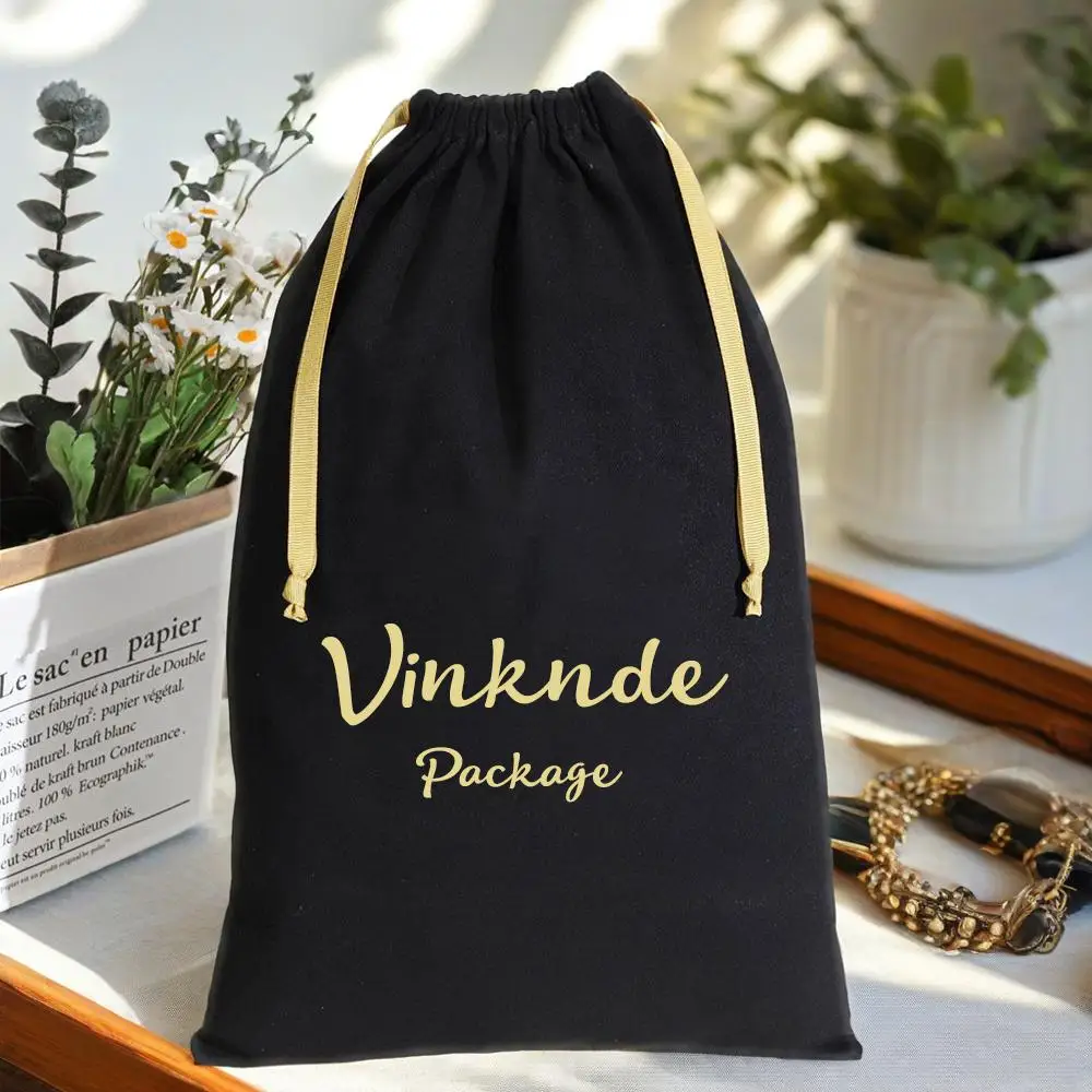 

50 шт., индивидуальный логотип, ювелирная лента, сумка на шнурке, упаковка для свадебного подарка, большой фланелевый бархатный чехол для серег, парика, свечи