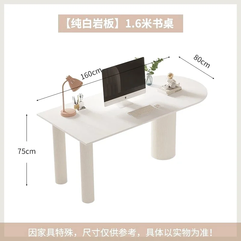 A Rock slab island desk integrated small apartment household simple modern French computer desk