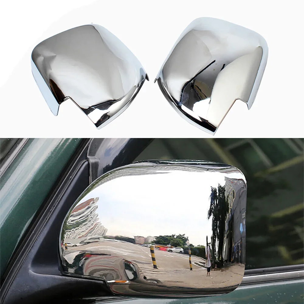 

2PCS ABS Chrome Side Wing Rear Mirror Caps Rearview Mirror Cover Trim For Toyota Land Cruiser 100 LC100 1998-2005 2006 2007