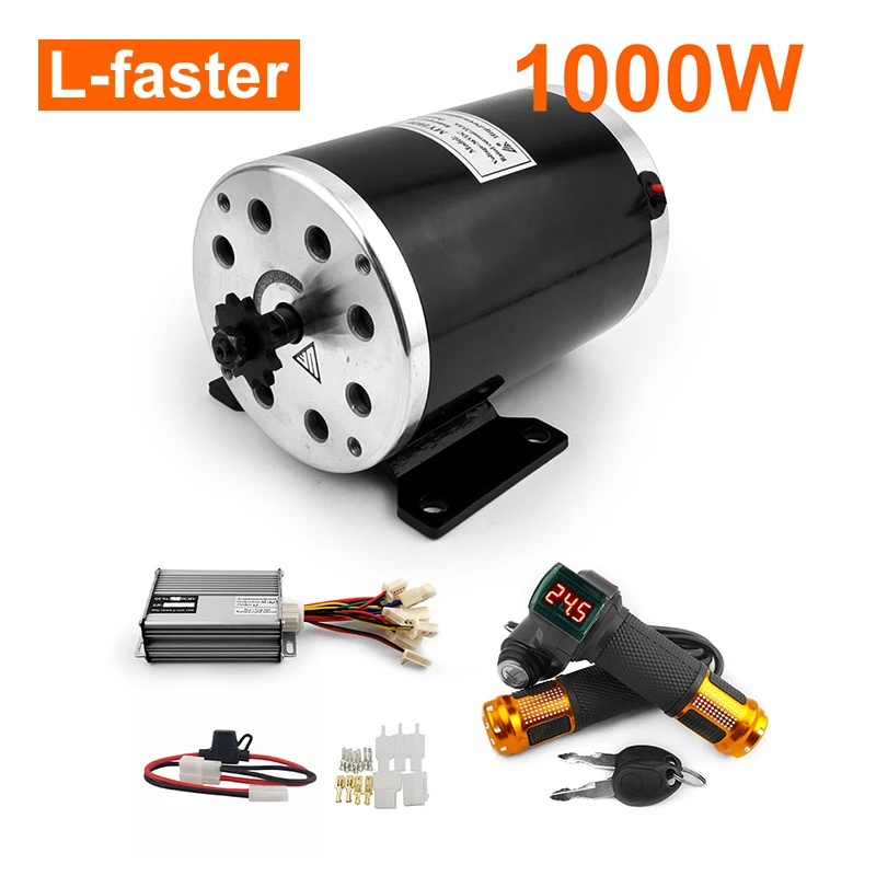 

L-faster Cheap 36V48V 1000W Electric Go Kart Brushed High Speed Motor With Controller Throttle