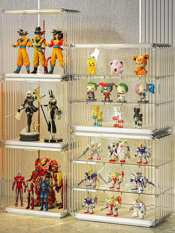 

Acrylic Display Case Toy Storage Box Home Transparent Glass Simulation Blo elf Organizer for Figurines Models Exhibitions