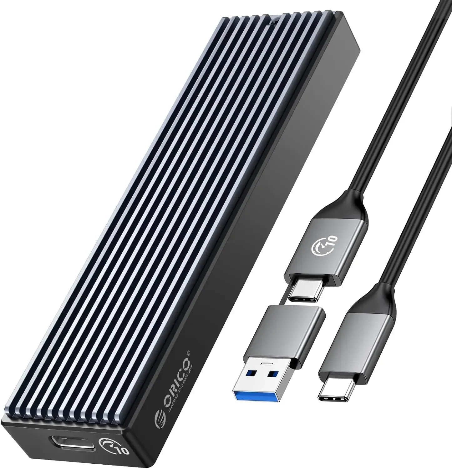 

USB 3.1 Gen 2 NVMe SSD Enclosure, 10Gbps, Supports 2230/2242/2260/2280 Up To 8TB