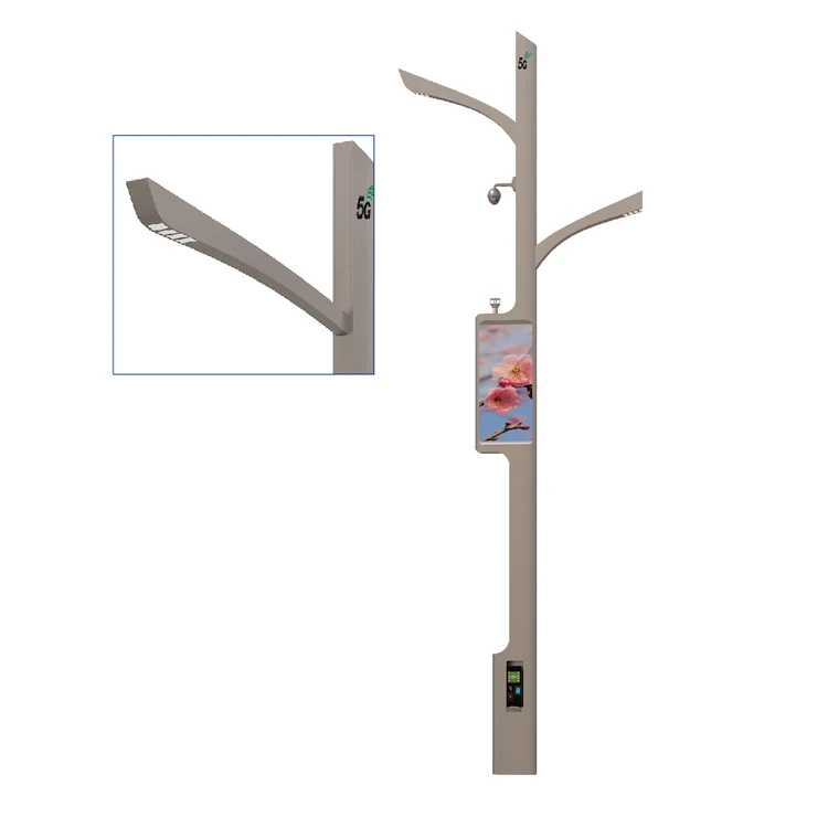 

Solar Road Street Wifi 3g 4g Wireless Outdoor Lamp Pole Smart Street Light with Led Screen Display