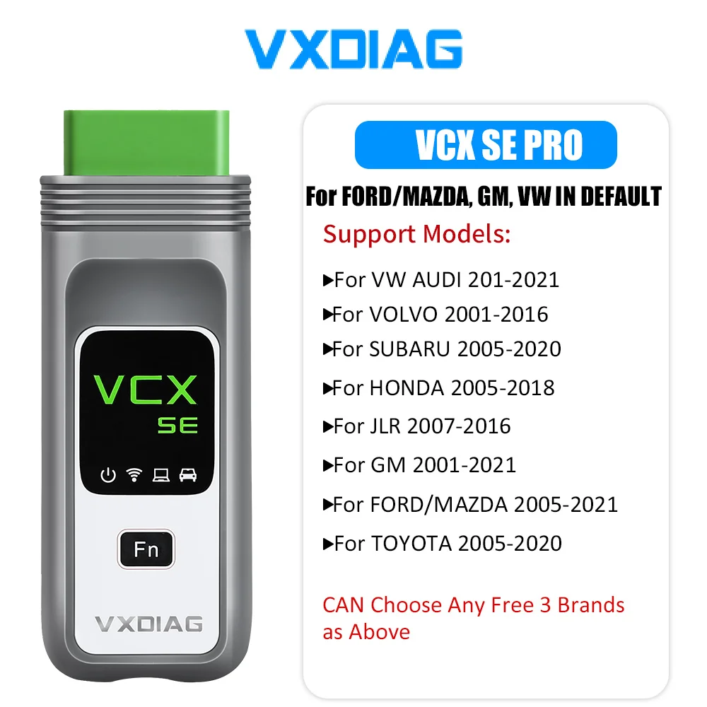 VXDIAG VCX SE Pro OBD2 Diagnostic Tool with 3 Free Car Authorization Upgrade Version of VCX NANO PRO