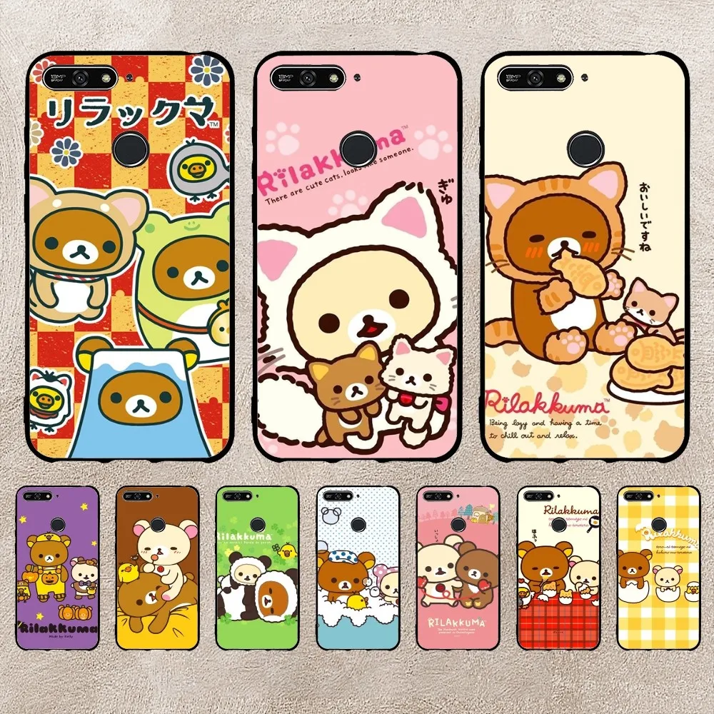 Cute R-Rilakkuma Phone Case For Xiaomi 11 Redmi Note 11 5G 8T 9A 9 10T Note8Pro Note9 12SUltra Black Case