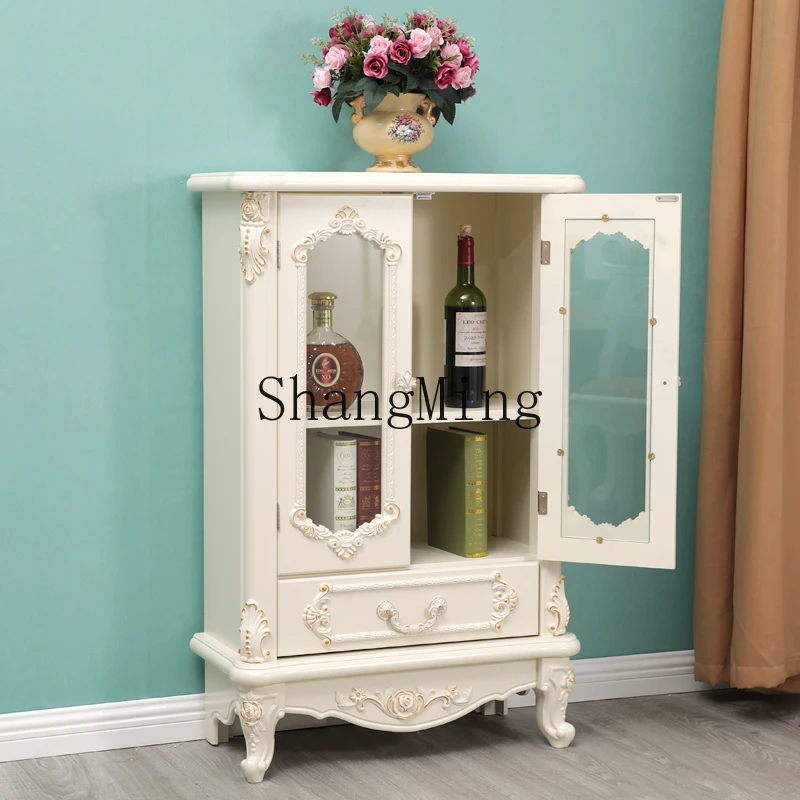 FG good-looking  entrance decoration ivory white modern simple dining room living room locker