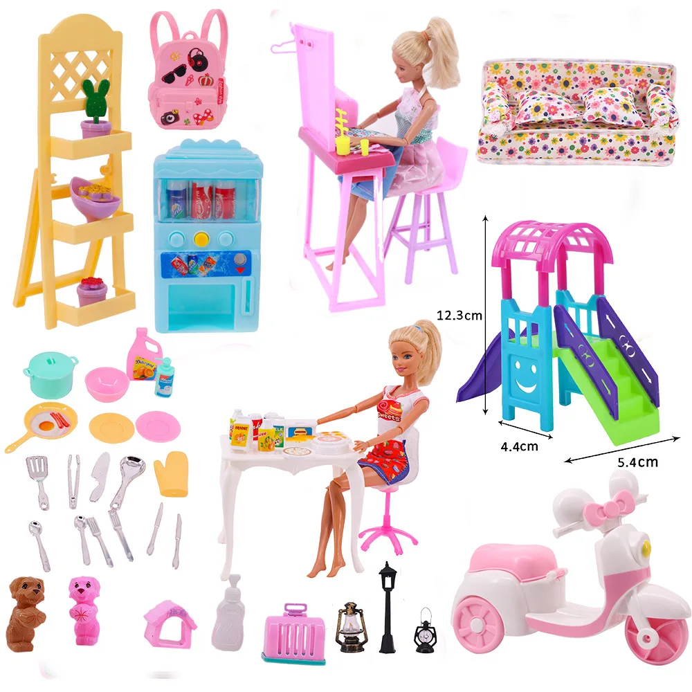 Doll Accessories, Mini Dresser, Pet Props,Bags,Furniture,Plastic Food, Drinks,Suitable For 11.8 Inch Dolls BJD Dolls