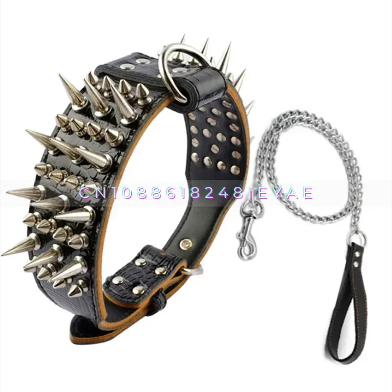 

Anti-bite Leather Medium-Large Dog Collar Doberman Bulldog Pit Bull Sheepdog Collars Collar Perro Dogs Accessories Pet Supplies