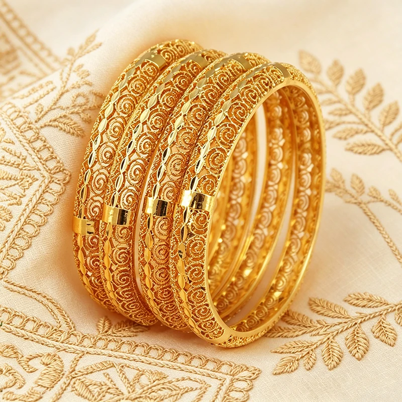 Hollow flower shaped bracelet, Middle Eastern wedding closure bracelet, Ethiopian bride golddn cuff bracelet