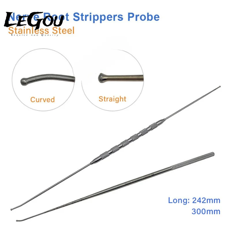 LeGou Professional Autoclavable Spinal Nerve Probe Round Head Nerve Root Probe Stainless Steel Medical Instrument Pet