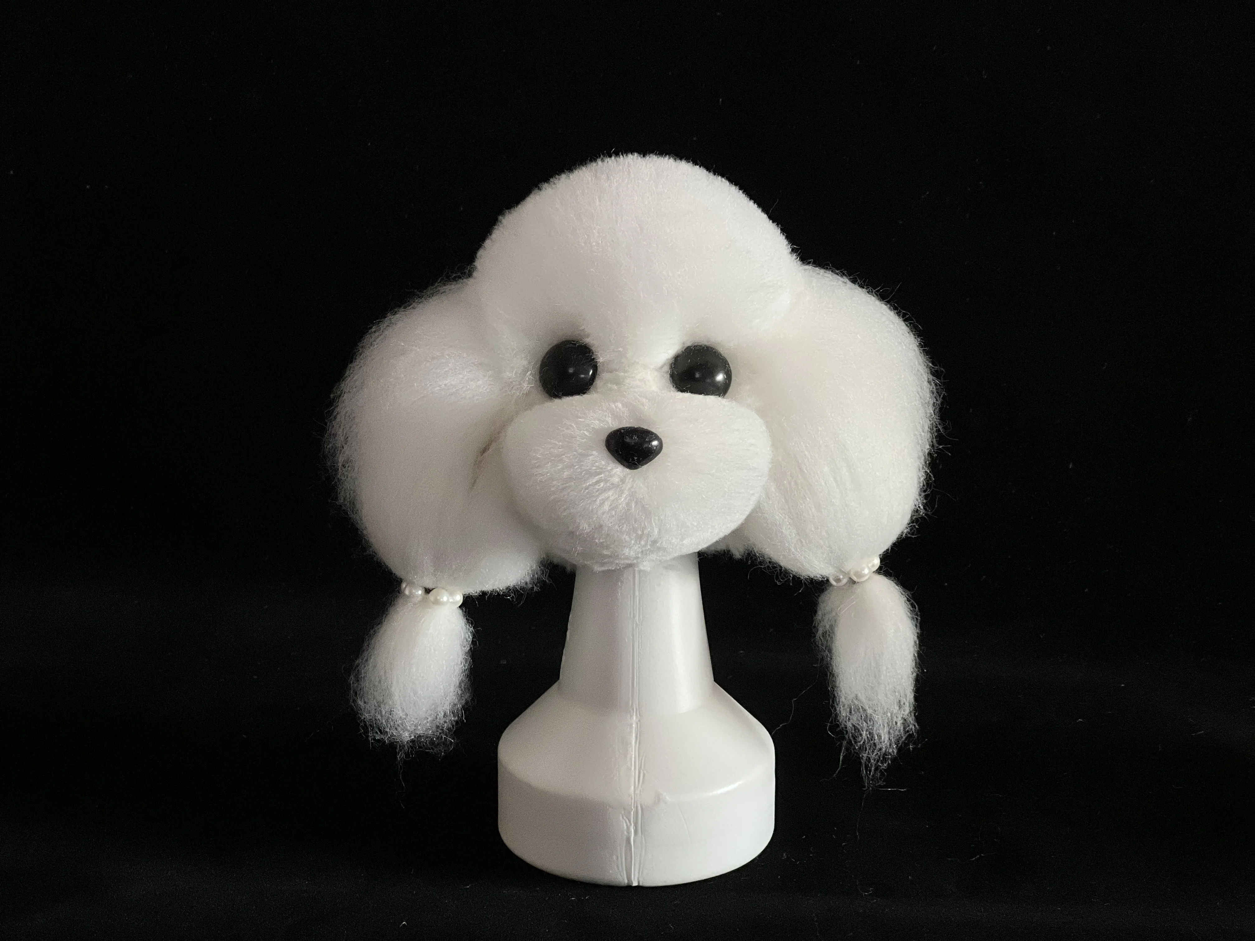 Teddy Bear Professional Head Wigs Only Pet Grooming Tool Groomer Trimming Practice Model Dog Head Fur (No Head Model)