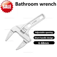 Universal Bathroom Plumbing Repair Set 16-68mm Pipe Wrench Nut Key Adjustable Spanner Hand Tool for Faucet Fixes and Pipe Repair
