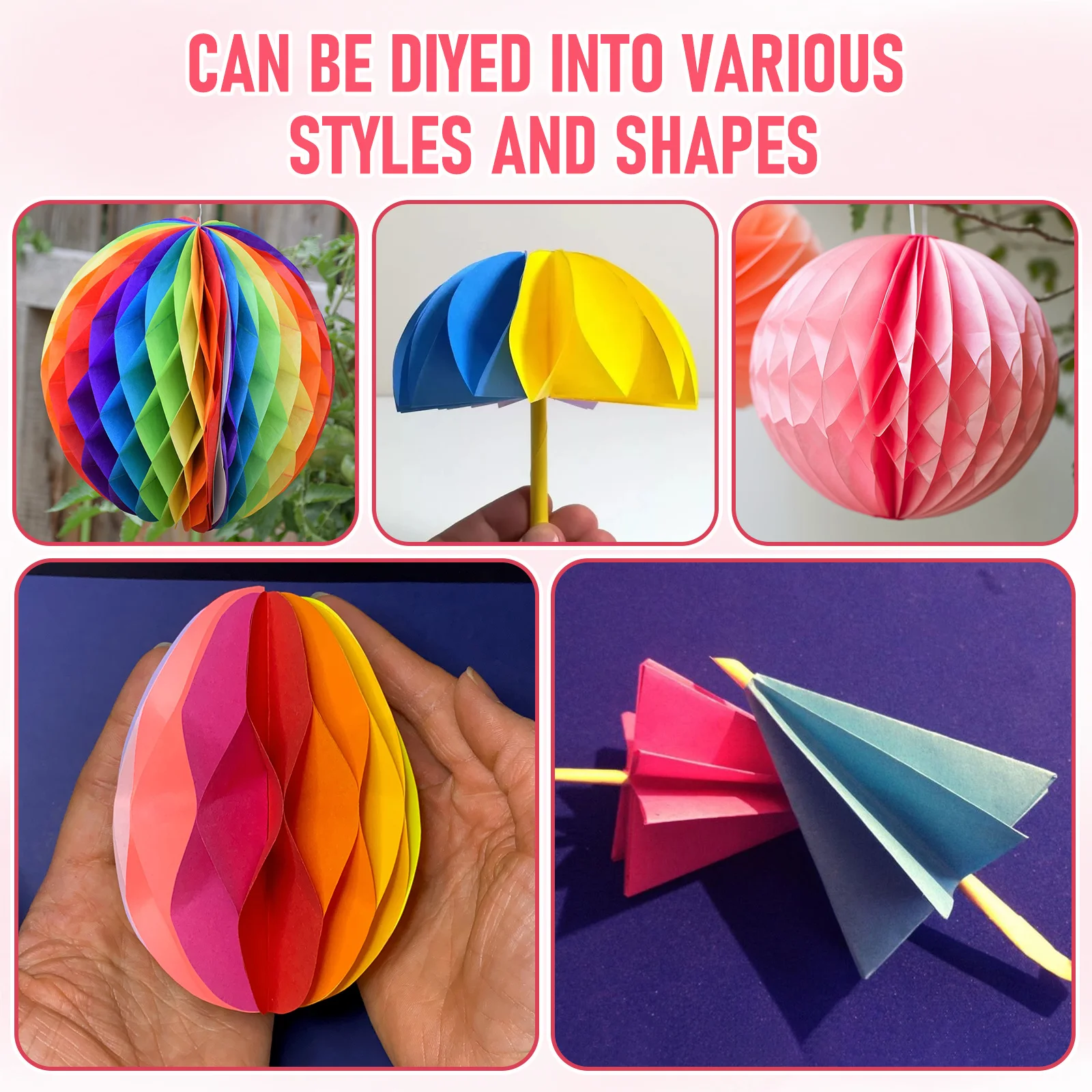 Diy Origami Paper Set Colorful Handmade Craft Sheets Folding Art Project Decorative Paper Cuts Kit For Beginners