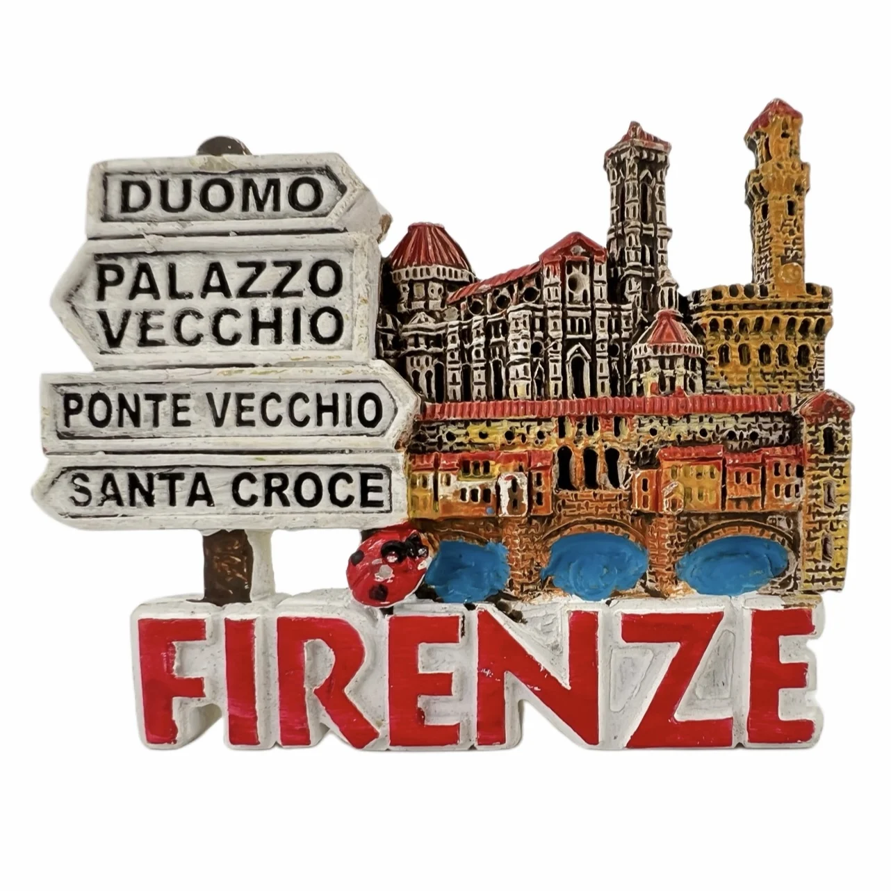 Florence Italy Fridge Magnets Street Sign Travel 3D Memorial Magnetic Refrigerator Stickers Gift Room Decoration Collectio