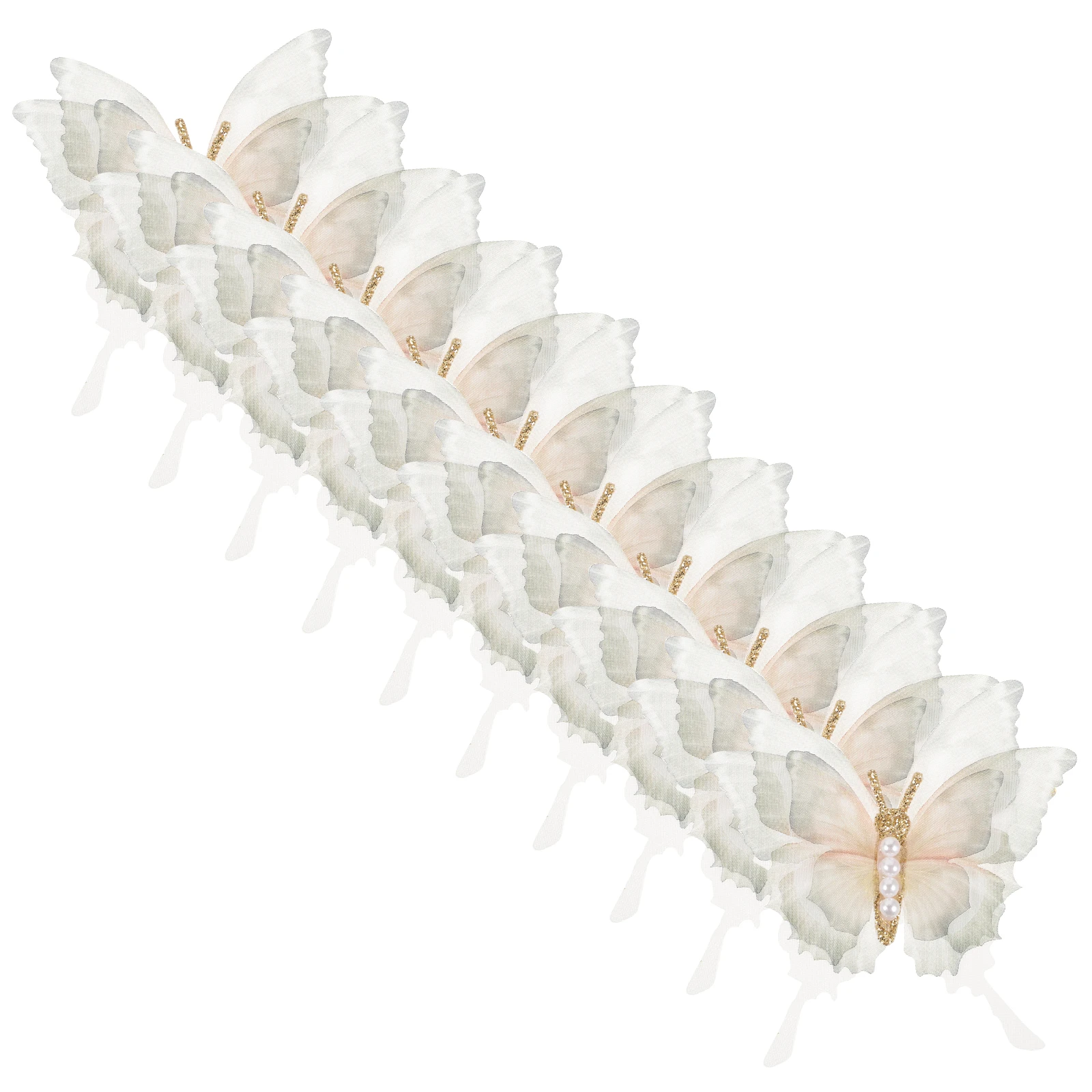 

10pcs Fabric Butterfly Hair Accessories 5 5cm Compact DIY Decor Compact Butterfly Material H crafted Sewing Craft Supplies