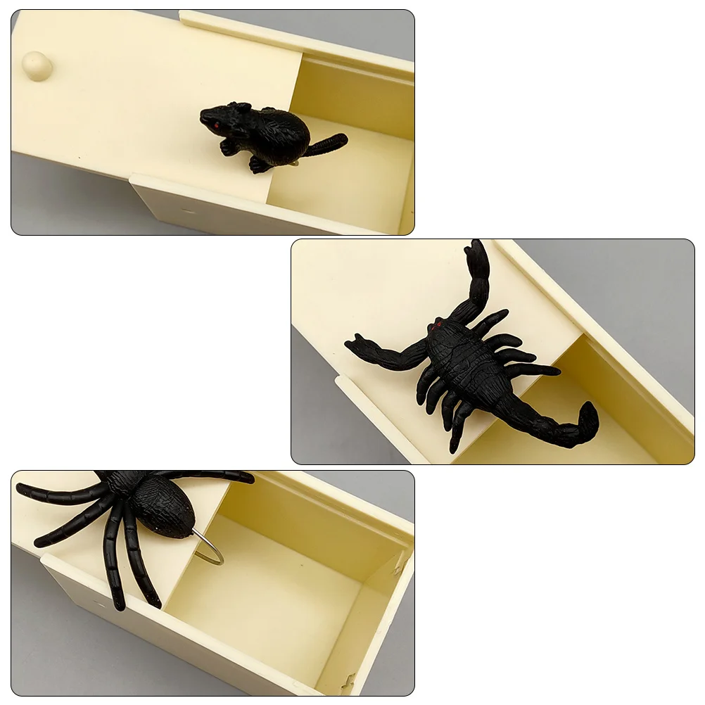 3 قطع نكتة لجميع القديسين العنكبوت المزحة تخويف الهالوين نكتة الاطفال حفلة الكمامة ديكور خدعة صندوق خدعة