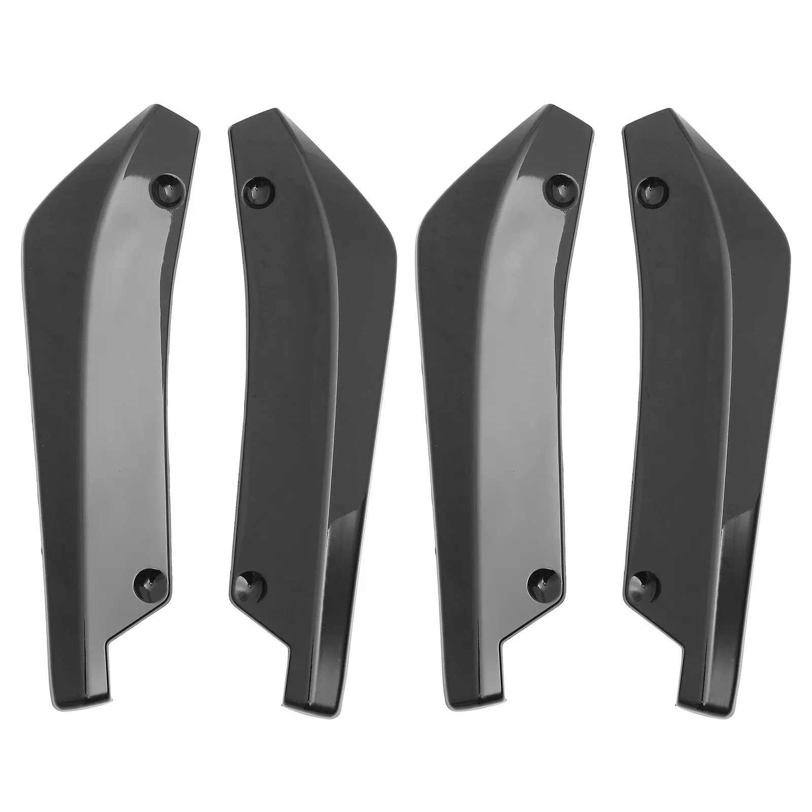 2Pairs Rear Bumper Lip Universal Canard Diffuser Kit Automotive Exterior Trim Side Fin Skirt Protector Car Body Decor Protective