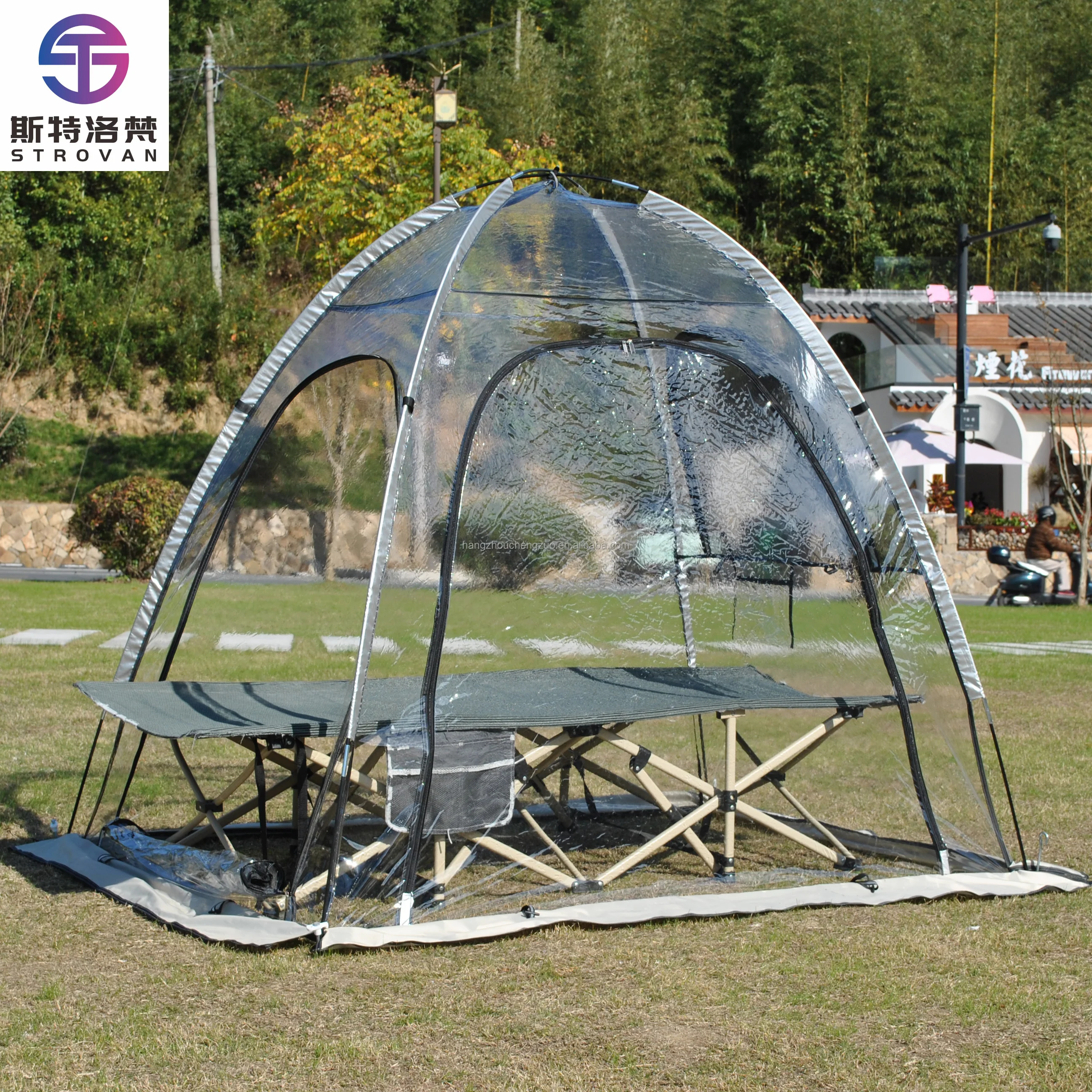 

STLF LZS All Weather Proof Pod Sports Pod,720°View Weather Tent,2 Person Instant Tent,Outdoor Transparent Tent for Sport Event,C