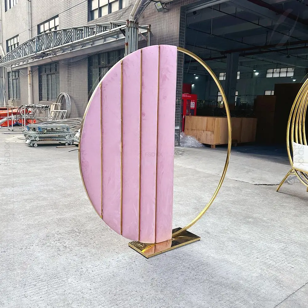 Wholesale Wedding Supplier Party Supplies Semi-circular Stainless Steel Frame Backdrop for Wedding Decoration Events